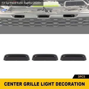 Front Bumper Grill Indicator Light Cover For Ford Raptor F150 2021+ Smoked Black - Bild 1 von 15