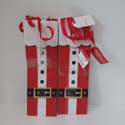 NEW Set of 4 Santa Wine Bags Christmas Gifts - Image 1 of 2