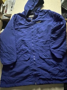 Lands' End men's blue hooded Squall jacket Size Large - Picture 1 of 8