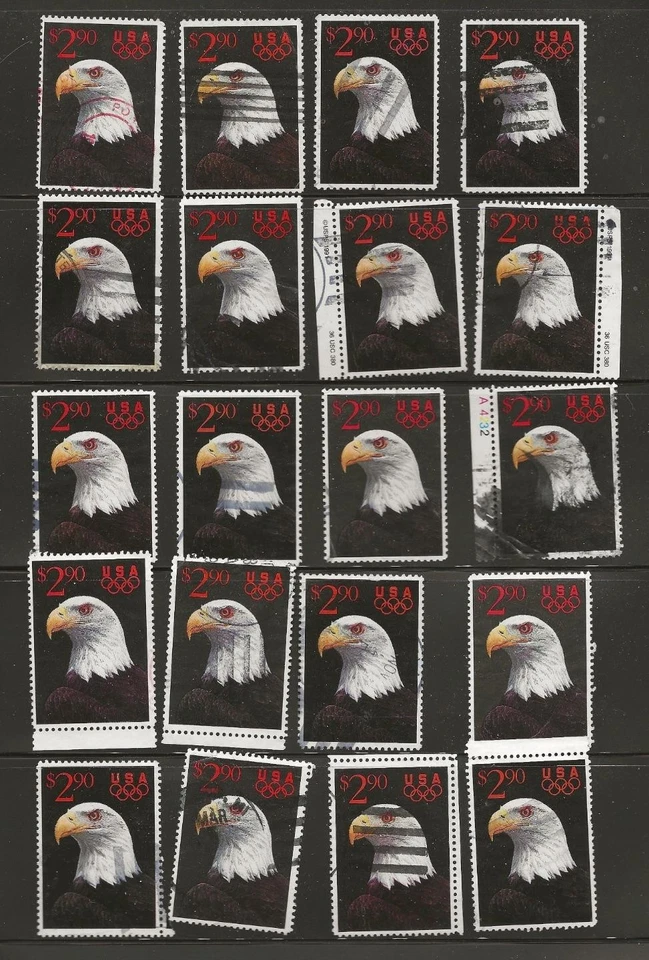 United States 20 used copies of $2.90 eagle [ 372 - Image 1 of 1