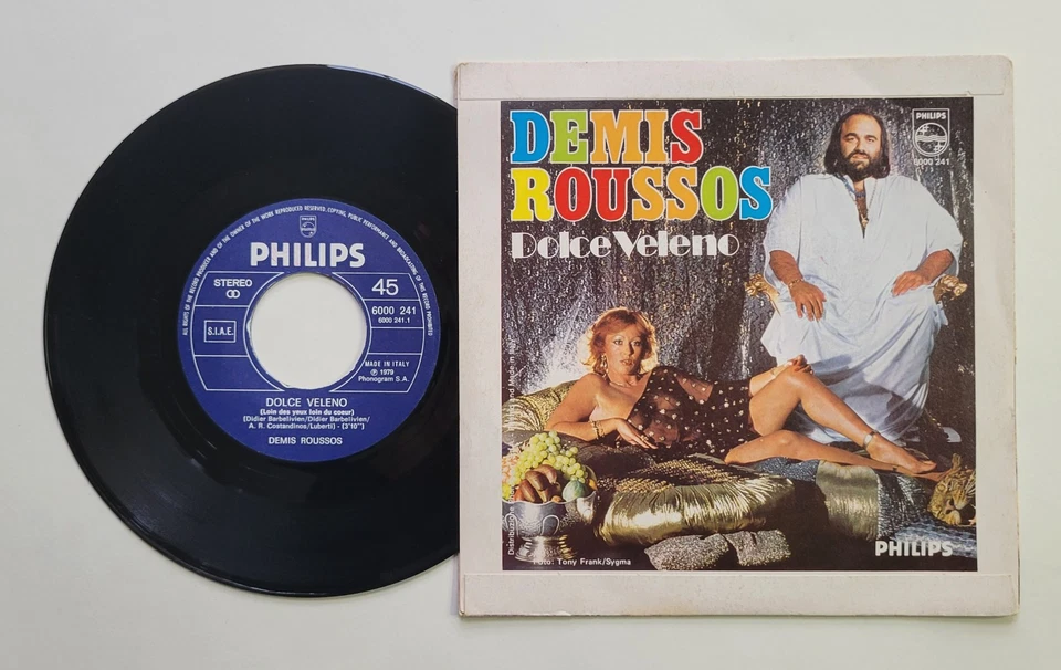 Demise Roussos-Dolce Veleno/IL  Mago 7" Vinyl Single 1979 Phillips Italy - Image 1 of 4