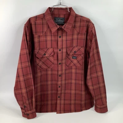 Camisa de franela con botones grande oxidada colectiva arte hosco para hombre Grunge LS Foto 1 de 4