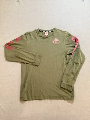 Sudadera Kappa para mujer M verde logotipo deletreado cuello redondo pulóver manga larga Foto 1 de 4