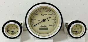 1957 Chevy Car 3 Gauge Dash Panel Insert 5" Speedometer - Picture 1 of 6