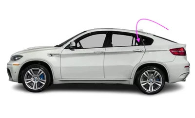 Se adapta a: BMW X6 2008-2014 4D utilitario conductor ventana de ventilación lateral izquierda vidrio/oscuro Foto 1 de 4