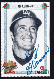 Roy Gleason 1990 Target Los Angeles Dodgers SIGNED CARD AUTOGRAPHED KoreaVeteran - Picture 1 of 1