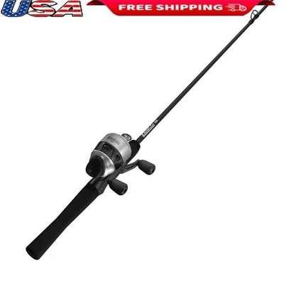 Spincast Fishing Rod & Reel Combo 6ft Fiberglass Easy Use QuickSet Anti-Reverse - Image 1 of 4