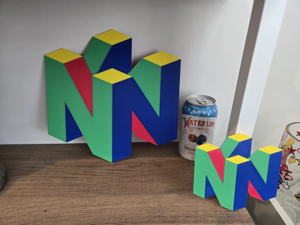 任天堂 64 3D 打印标志展示墙饰 — 第 1/1 张图片