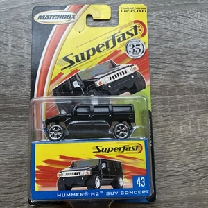 2004 Matchbox Superfast Hummer H2 SUV Concept #43 Black LE 1 of 15,000 - Picture 1 of 3