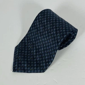 Robert Talbott 100% Silk Neck Tie Blue/Silver/Gold Geometric 3.5” - Picture 1 of 4