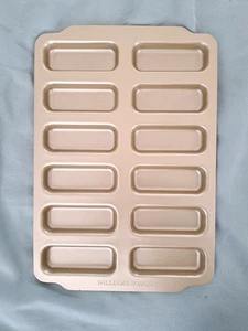 Williams Sonoma Snack Bar Pan Non-stick Granola Cookies 12 Bars Goldtouch - Picture 1 of 4