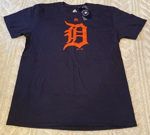 Detroit Tigers Shirt Mens Large Majestic Blue MLB NWT - Picture 1 of 7