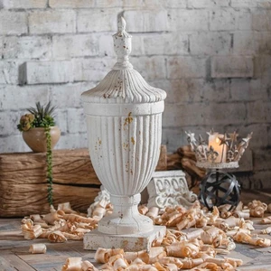 Decorative Urn Sculpture French Provincial Style Home Decor Ornament - LARGE - Imagen 1 de 3