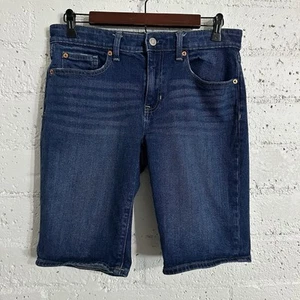 Gap Womens Jean Shorts 6 28 Blue Denim 9” Bermuda Stretch AF5 - Picture 1 of 5