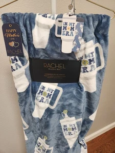 RACHEL ROY OVERSIZED PLUSH THROW 60in x 70in NWT 100% POLYESTER MADE CHINA BLUE - Picture 1 of 3