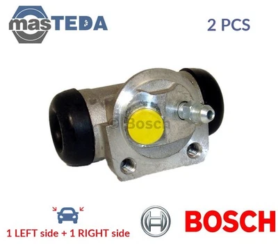 F 026 002 560 DRUM WHEEL BRAKE CYLINDER PAIR REAR BOSCH 2PCS FOR SUBARU JUSTY II - Image 1 of 4