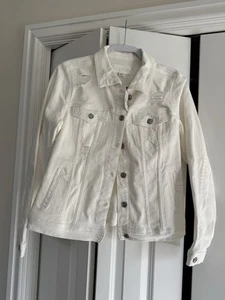 Maurices Damen Jeansjacke Distressed weiß, Größe M - Bild 1 von 2