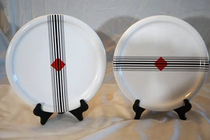 VINTAGE MCM WAECHTERSBACH CHINA GRAFIKA 2 DINNER PLATES 10" W.GERMANY - Picture 1 of 13
