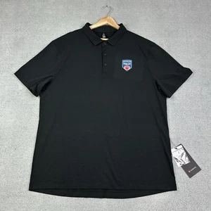 Lululemon Evolution Polo Shirt Mens 2XL Black Lightweight Golf Activewear LOGO - Picture 1 of 10