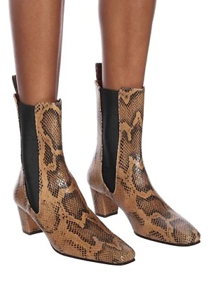 Paris Texas Snake Effect Ankle Boots Leather Yellow Size 38 - Image 1 of 4