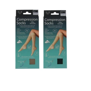 Compression Flight Maternity Prolonged periods Smooth Knee High Travel Socks - Picture 1 of 3