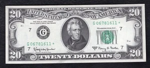 FR 2066-G* 1963-A $20 *STAR* FRN FEDERAL RESERVE NOTE CHICAGO, IL GEM UNC - Picture 1 of 2