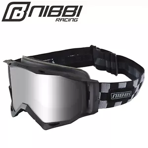 NIBBI Motorcross Race Goggles Offroad ATV UTV BMX MX XC Enduro Glasses Eyewear - Foto 1 di 8
