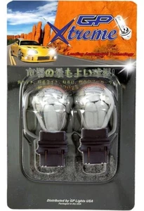 GP Xtreme 3157 4157 3057 Chrome Silver Stealth Amber Light Bulb TurnSignal Brake - Picture 1 of 9