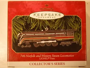Lionel Trains 746 Norfolk & Western Steam Locomotive & Tender Hallmark Ornaments - Picture 1 of 4