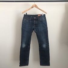 WORN IN JEAN SHOP REGULAR SLIM FIT SELVAGE DENIM JEANS INDIGO MADE IN USA SZ 29