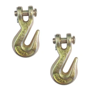 Paquete de 2 G70 5/16" gancho de agarre Clevis plataforma remolque gancho de cadena de transporte - Imagen 1 de 9