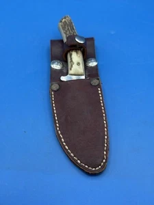 Boker Tree Brand Arbolito Stag Handle Fixed Blade Argentina Knife W/Sheath F3B - Picture 1 of 14