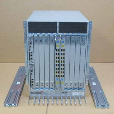 Brocade X6-8 8-Slot Fibre Channel Gen6 Director + 2x CPX6 & 2x CR32-8 Blades - Image 1 of 4