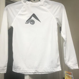 Kanu Surf Boys Platinum Rash Guard White Long Sleeve Sz 12 - Picture 1 of 3