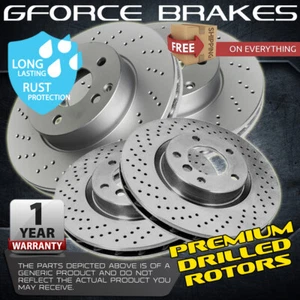 4 rotores perforados cruzados delanteros + traseros para BMW X5 E70 L6 xDrive35d 2007-2013 diésel - Imagen 1 de 1