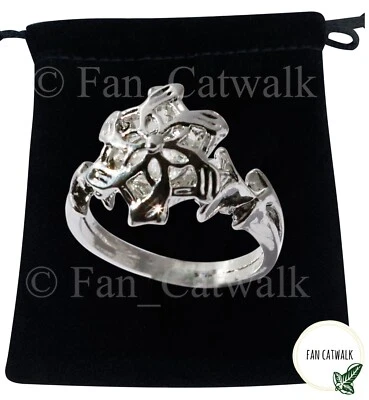 Galadriel Ring LOTR Lord of the Rings Elven Nenya Flower Water RING OF POWER - Image 1 of 4