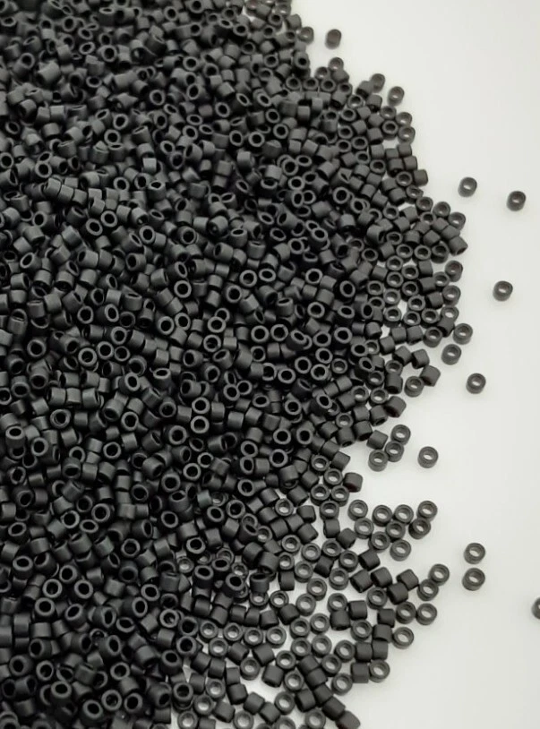 Cuentas de semillas de vidrio 50 gramos DB0010 DB010 Miyuki Delica 11/0 negro opaco Foto 1 de 1
