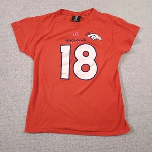 NFL Majestic Denver Broncos Peyton Manning #18 Orange T-Shirt Women's XXL Slim - Picture 1 of 13