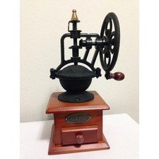 Cafe Home Decor Barista Coffee Beans Retro Vintage Ceramic Burr Grinder Mill