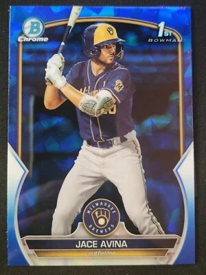 2023 Bowman Chrome Sapphire - Jace Avina - 1st Bowman #BCP-150 - Brewers - Image 1 of 2