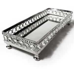 Jiallo Sparkle Vanity Mirror Tray with Beaded Crystals #72900 - Picture 1 of 4
