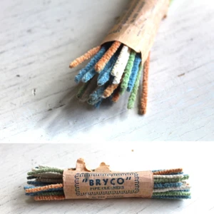 Pack 30 Unused Vintage 30s Bryco Pipecleaners Cotton Chenille Pastel Color Craft - Picture 1 of 4