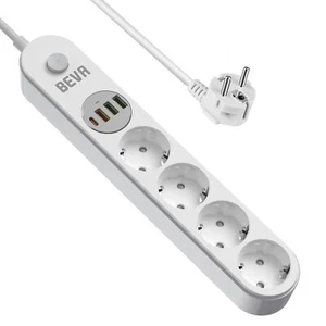 Multiprise USB Multiprise Parasurtenseur 4 Prises avec 1 USB C+ 3 USB-A Power... - Photo 1/7