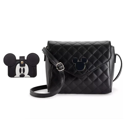 Disney Mickey Mouse Cartera Acolchada con Billetera para Tarjetas - Bolso de Hombro Foto 1 de 4