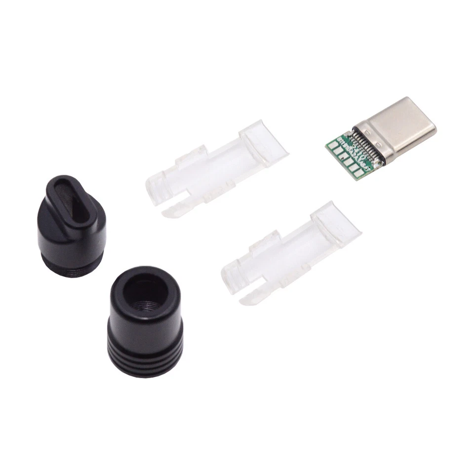 USB 3.1 Type-C Male Plug Connector Solder Type with Aluminum Alloy Customization - Image 1 of 1