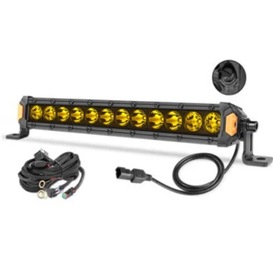 12/14/16 Inch LED Light Bar Slim Single Row Driving Work Bar Amber Off Road Fog  - Picture 1 of 12