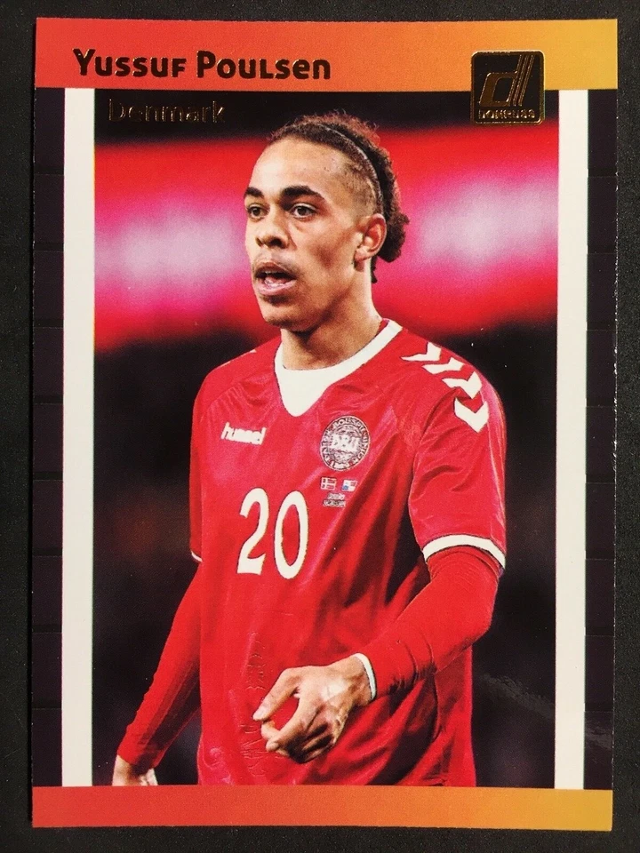 2018-19 Panini Donruss Tribute DT-13 Yussuf Poulsen Denmark soccer card - Image 1 of 1