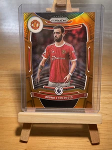 2021-22 Panini Prizm BRUNO FERNANDES /25 Orange Prizm Manchester United - Picture 1 of 2