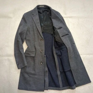BOGLIOLI Chester coat size 48 grey wool from Japan - Picture 1 of 11