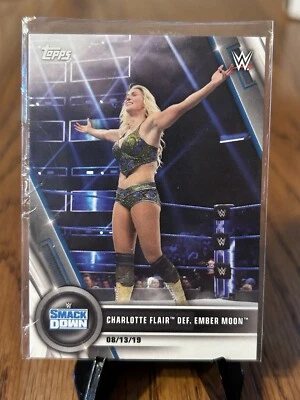 2020 Topps WWE Charlotte Flair Defeats Ember Moon # 68 - Image 1 of 2